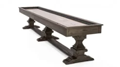 Empire USA Plank & Hide – Beaumont Shuffleboard Table (12′) Silvered Oak