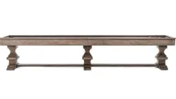 Empire USA Plank & Hide – Beaumont Shuffleboard Table (12′) Silvered Oak