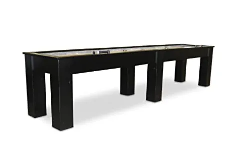 Empire USA Plank & Hide – Fulton Shuffleboard Table (12′) Black