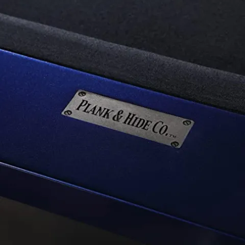 Empire USA Plank & Hide – Maddox Billiard Pool Table Gunmetal Grey w/ Electric Blue