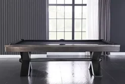 Empire USA Plank & Hide – Vox Billiard Pool Table Charcoal Powder Coat with Electric Blue