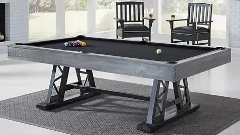 Empire USA Plank & Hide Amber Billiard Pool Table Charcoal