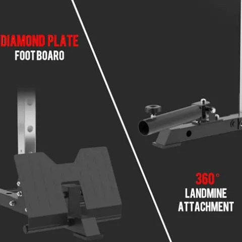 EonfitOmni Power Cage 1200 LBS Multi-Functional Home Gym Rack with Cable Crossover System