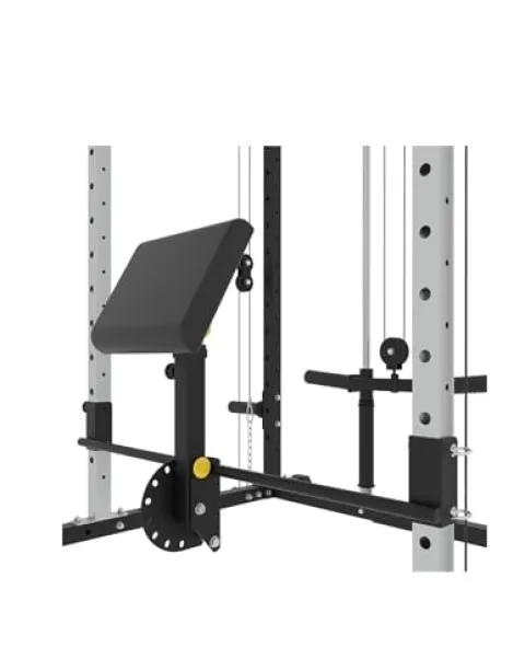 EonfitOmni Power Rack Smith Machine with Cable Crossover Red (with Pad Support)