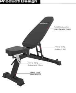 EonfitOmni Power Rack with Smith Machine Home Gym Black