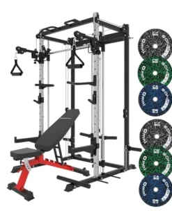 EonfitOmni Power Rack with Smith Machine Home Gym Black