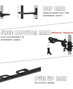 EonfitOmni Power Rack with LAT Pulldown Cable Crossover Pulley System Black7