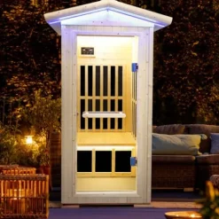 EPOFIT 1 Person Far Infrared Sauna with Bluetooth Natural