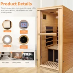 EPOFIT Single Person Far Infrared Sauna Natural