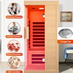 EPOFIT Single Person Far Infrared Sauna Natural