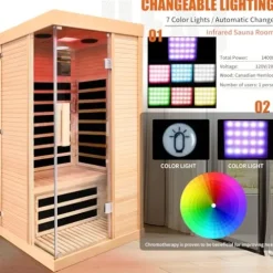 EPOFIT Single Person Far Infrared Sauna Natural