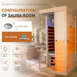 EPOFIT Single Person Far Infrared Sauna Natural