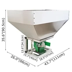 EQCOTWEA ATV/UTV Broadcaster Spreader 42.3gal Stainless Steel Green