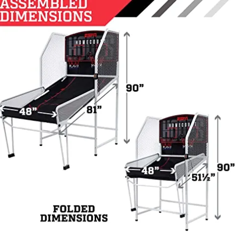 ESPN Indoor Basketball Arcade Game Premium Black/Red/White