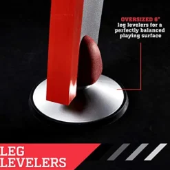 ESPN Sports Air Hockey Game Table 84 Inch Indoor Arcade Gaming Set Gray White Red