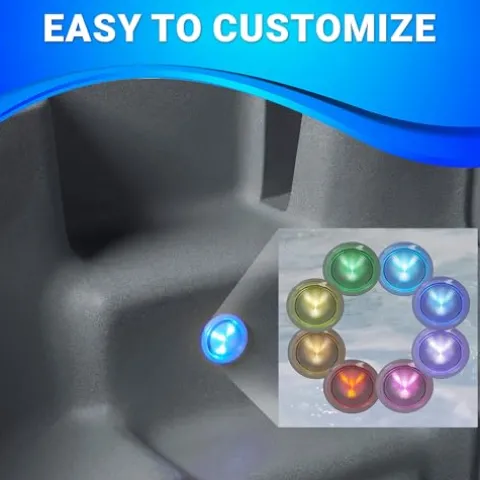 Essential Hot Tubs 20-Jet Arbor Hot Tub Seats 5-7 Gray Granite