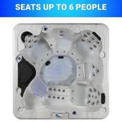 Essential Hot Tubs Select Series 60-Jet 6-Person Lounger Gray