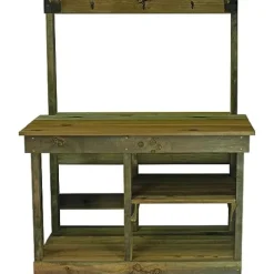 EST. LEE DISPLAY L D 1902 Rustic Gardening Workbench Outdoor Potting Table Natural