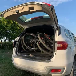 EUROBIKE 26” Full Suspension Mountain Bike 21 Speed Folding Bicycle Men or Women MTB G6 Red