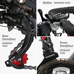 EUROBIKE Road Bike TSM 21-Speed Dual Disc Brake 700C Adult Bike 54CM Frame 3-Spoke Wheels Bicycle 54CM-SPOKE