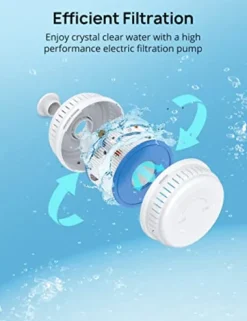 Evajoy Inflatable Hot Tub with LED, Electric Heater Pump, 140 Air Jets for 4-6 Adults Brown