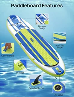 Evajoy Inflatable Paddle Board Blue