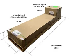 Fairview Game Rooms 9′ Shuffleboard Table with Hidden Storage Cabinet – Mahogany