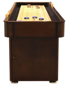 Fairview Game Rooms 9′ Shuffleboard Table with Hidden Storage Cabinet – Mahogany