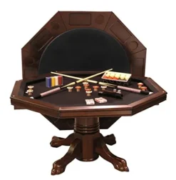 Fairview Game Rooms Combination 3 in 1 Poker/Game Table Mahogany