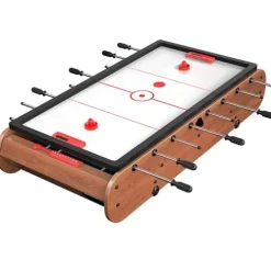 Famispick 2in1 Foldable Foosball and Air Hockey Table Brown