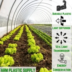 Farm Plastic Supply 2.4 Mil White Plastic Sheeting 42′ x 150′