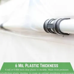Farm Plastic Supply 4 Year Clear 6 Mil Greenhouse Plastic Sheeting 50′ x 100′ Clear