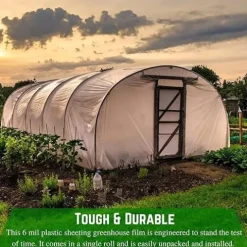 Farm Plastic Supply 4 Year Clear 6 Mil Greenhouse Plastic Sheeting 50′ x 100′ Clear