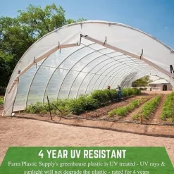 Farm Plastic Supply 4 Year Clear 6 Mil Greenhouse Plastic Sheeting Clear 40′ x 100′