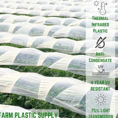 Farm Plastic Supply Clear Coolmax Greenhouse Plastic Sheeting 6 Mil 40′ x 110′