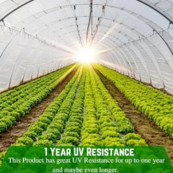 Farm Plastic Supply Clear Greenhouse Plastic Sheeting 6 mil 1 Year UV Resistant Polyethylene 60′ x 80′