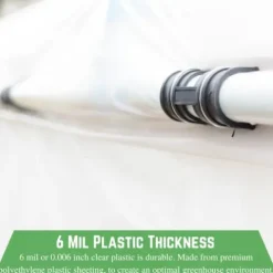 Farm Plastic Supply Clear Greenhouse Plastic Sheeting 6 Mil 54′ x 75′ UV Resistant