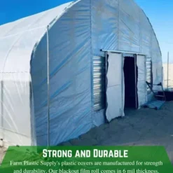 Farm Plastic Supply Panda Film Light Deprivation Greenhouse Cover 6 Mil 100% Blackout Black/White