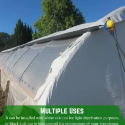 Farm Plastic Supply Panda Film Light Deprivation Greenhouse Cover 8 mil 32′ x 100′ Black