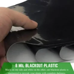 Farm Plastic Supply Panda Film Light Deprivation Greenhouse Cover 8 mil 32′ x 100′ Black