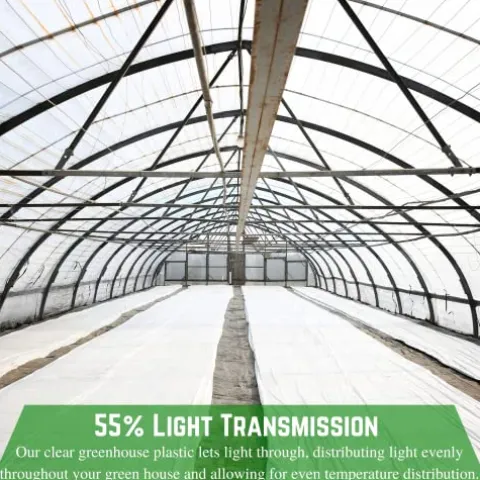 Farm Plastic Supply White Greenhouse Plastic Sheeting 6 Mil 40′ x 150′ UV Resistant