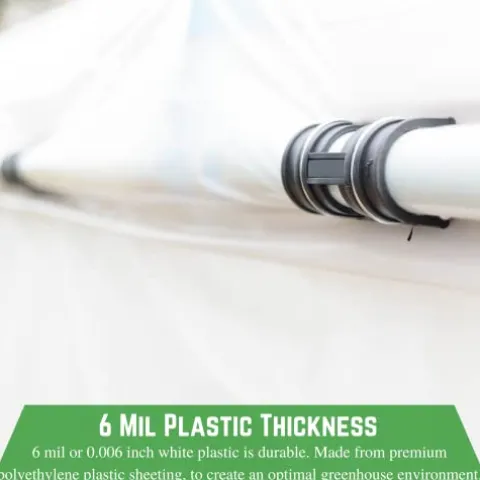 Farm Plastic Supply White Greenhouse Plastic Sheeting 6 Mil 40′ x 150′ UV Resistant