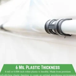 Farm Plastic Supply White Greenhouse Plastic Sheeting 6 Mil 40′ x 80′ UV Resistant