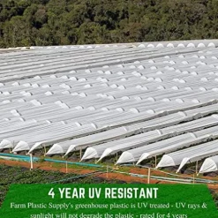Farm Plastic Supply White Greenhouse Plastic Sheeting 6 mil 32′ x 100′