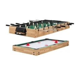 Fast Furnishings 10-in-1 Combo Game Room Table Set Brown