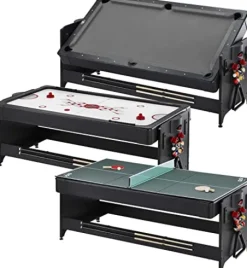 Fat Cat by GLD Products Original 3-in-1 7′ Pockey Multi-Game Table Grey