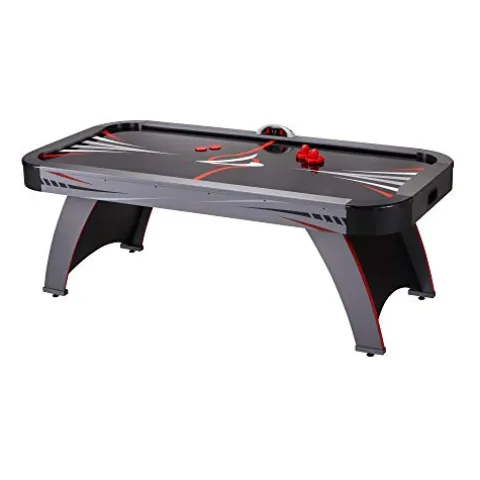 Fat Cat by GLD PRODUCTS Volt 7’ LED Illuminated Air Hockey Table Black