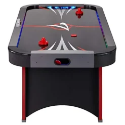 Fat Cat by GLD PRODUCTS Volt 7’ LED Illuminated Air Hockey Table Black