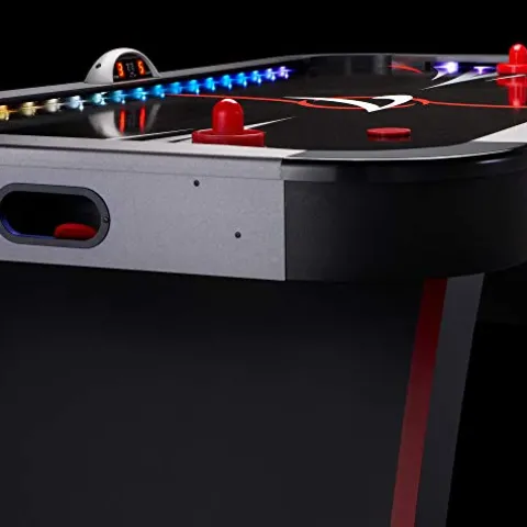 Fat Cat by GLD PRODUCTS Volt 7’ LED Illuminated Air Hockey Table Black