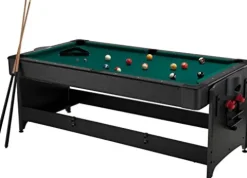Fat Cat Original 3-in-1 Pockey Multi-Game Table – Air Hockey, Billiards, Table Tennis Green
